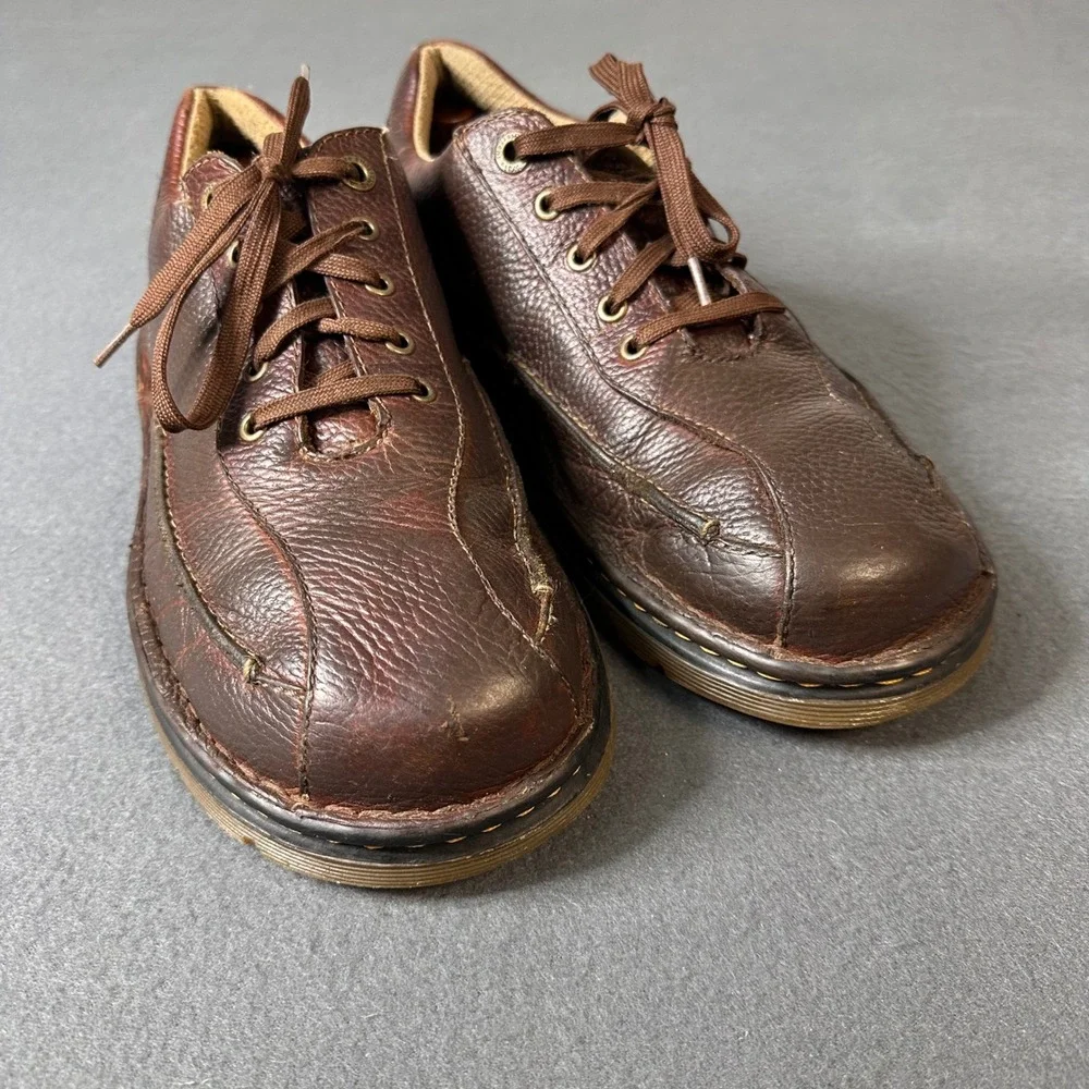 Dr. Martens Mens Brown Leather Lace Up Oxford Shoes AirWair Sole size 11M